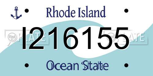 I216155 Rhode Island License Plate