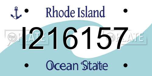 I216157 Rhode Island License Plate