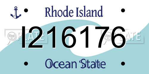 I216176 Rhode Island License Plate