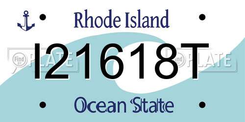 I21618T Rhode Island License Plate