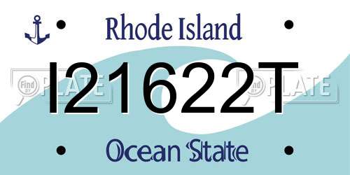 I21622T Rhode Island License Plate