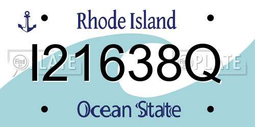 I21638Q Rhode Island License Plate