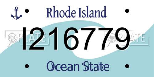 I216779 Rhode Island License Plate