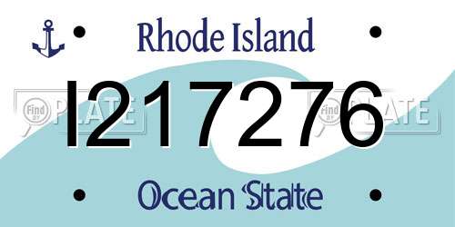 I217276 Rhode Island License Plate