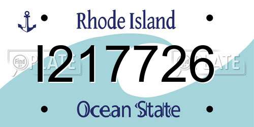 I217726 Rhode Island License Plate