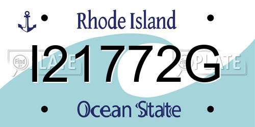 I21772G Rhode Island License Plate