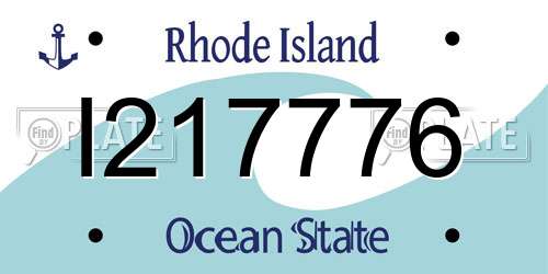 I217776 Rhode Island License Plate