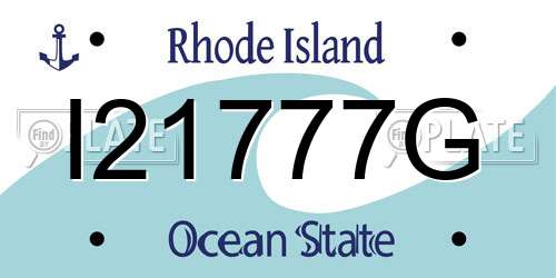 I21777G Rhode Island License Plate