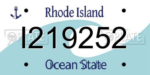 I219252 Rhode Island License Plate
