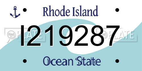I219287 Rhode Island License Plate
