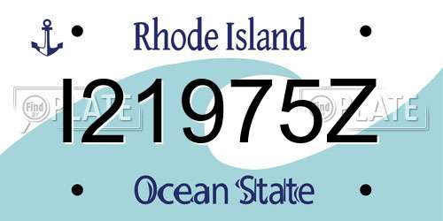 I21975Z Rhode Island License Plate