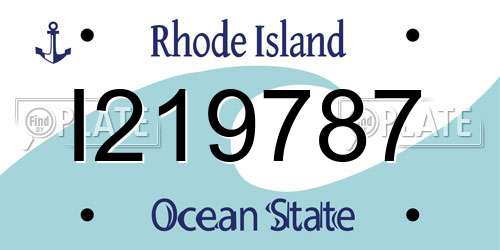 I219787 Rhode Island License Plate