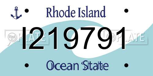 I219791 Rhode Island License Plate