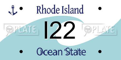 I22 Rhode Island License Plate