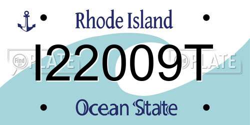 I22009T Rhode Island License Plate