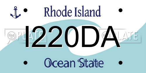 I220DA Rhode Island License Plate