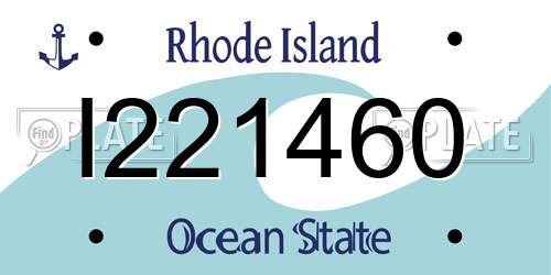 I221460 Rhode Island License Plate