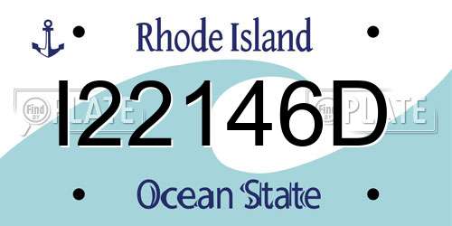 I22146D Rhode Island License Plate