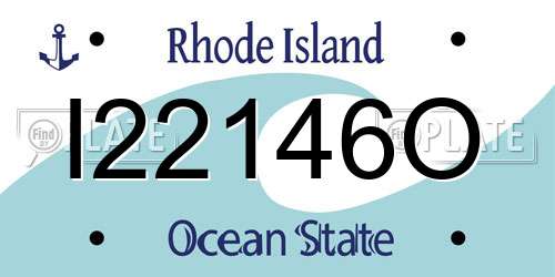 I22146O Rhode Island License Plate