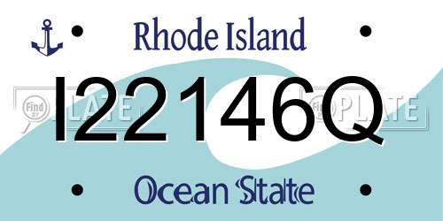 I22146Q Rhode Island License Plate