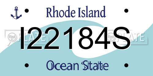 I22184S Rhode Island License Plate