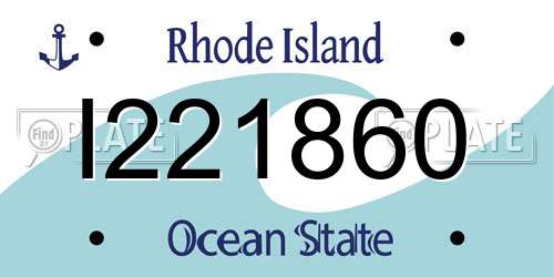 I221860 Rhode Island License Plate