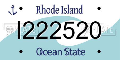 I222520 Rhode Island License Plate