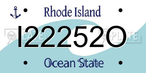 I22252O Rhode Island License Plate