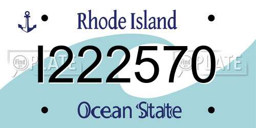 I222570 Rhode Island License Plate