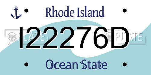 I22276D Rhode Island License Plate