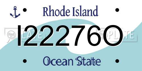 I22276O Rhode Island License Plate