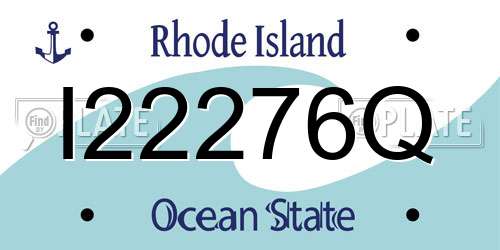 I22276Q Rhode Island License Plate