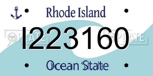 I223160 Rhode Island License Plate