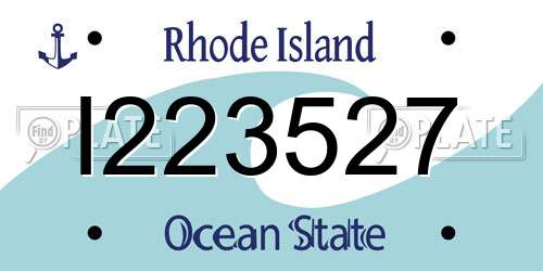 I223527 Rhode Island License Plate