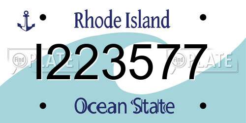 I223577 Rhode Island License Plate