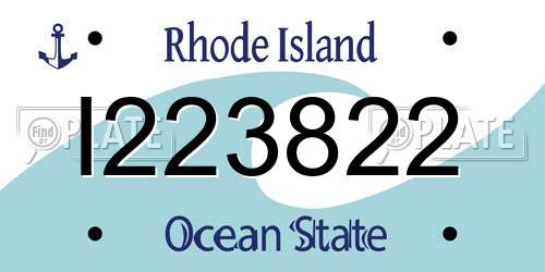 I223822 Rhode Island License Plate