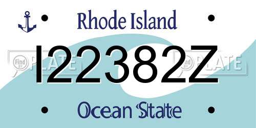 I22382Z Rhode Island License Plate