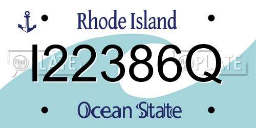 I22386Q Rhode Island License Plate