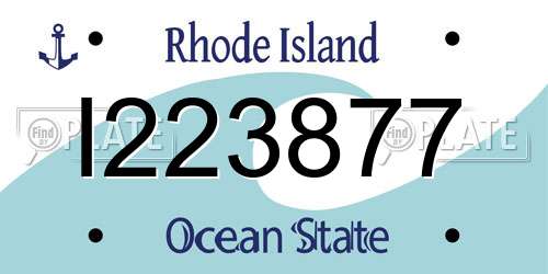 I223877 Rhode Island License Plate