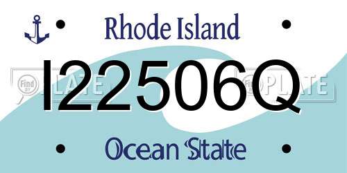 I22506Q Rhode Island License Plate