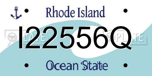 I22556Q Rhode Island License Plate