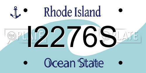 I2276S Rhode Island License Plate