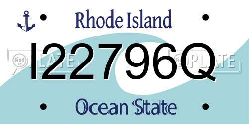 I22796Q Rhode Island License Plate