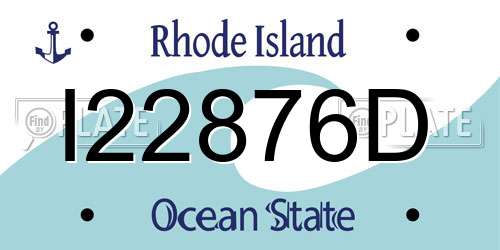 I22876D Rhode Island License Plate