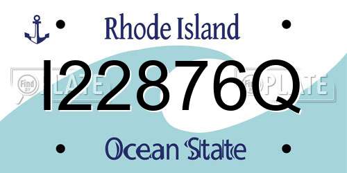 I22876Q Rhode Island License Plate