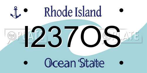 I237OS Rhode Island License Plate