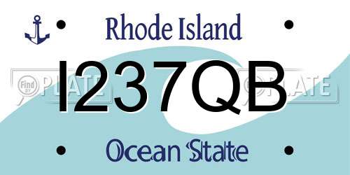 I237QB Rhode Island License Plate