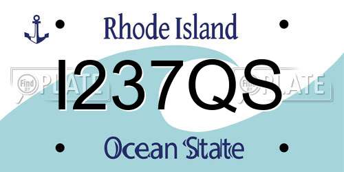 I237QS Rhode Island License Plate
