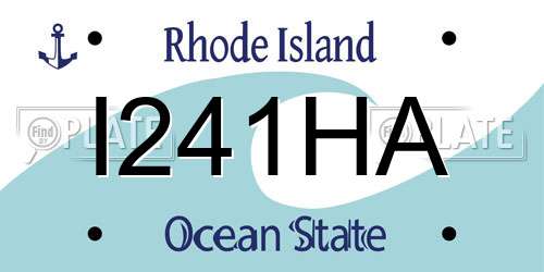 I241HA Rhode Island License Plate