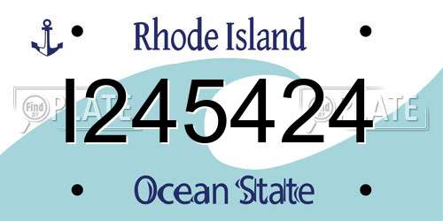 I245424 Rhode Island License Plate